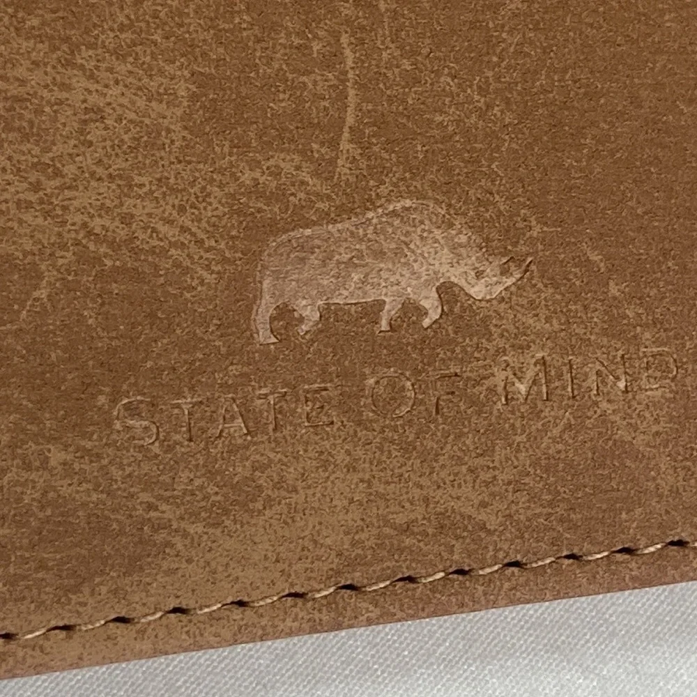 NEW State of Mind Wallet, Brown Vegan Leather